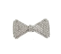 Dansebutikken Hår Accessories-Fin hårsløjfe med sølv små rhinsten