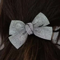 Dansebutikken Hår Accessories-Flot hårsløjfe med sølv sten