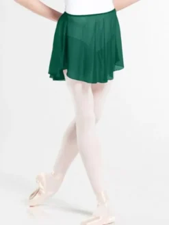 Dame Dansebutikken Ballet Underdele Damer-Flot mørkegrønt pull-on skørt fra WearMoi