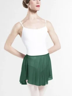Dame Dansebutikken Ballet Underdele Damer-Flot mørkegrønt pull-on skørt fra WearMoi
