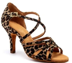 Dame Dansebutikken Salsasko Damer|Latinsko Damer-Flot salsa/latinsko leopard Mia International