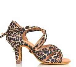 Dame Dansebutikken Salsasko Damer|Latinsko Damer-Flot salsa/latinsko leopard Mia International