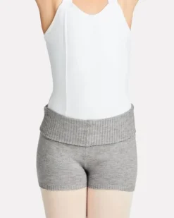 Børn Dansebutikken Ballet Underdele Børn-Grå strik balletshorts til piger Capezio