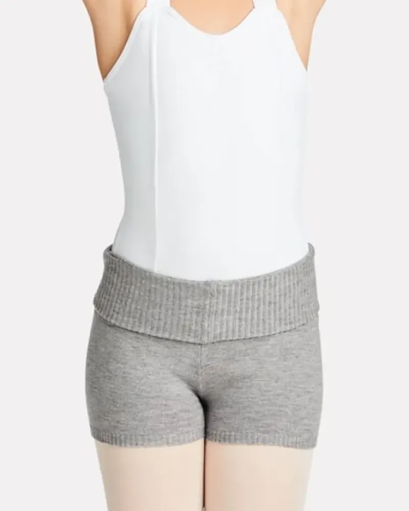 Børn Dansebutikken Ballet Underdele Børn-Grå strik balletshorts til piger Capezio