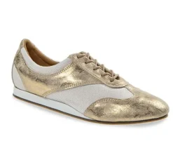 Dame Dansebutikken Swingsko Damer|Linedance Sko Damer-Guld dansesneakers vario pro med fuld sål