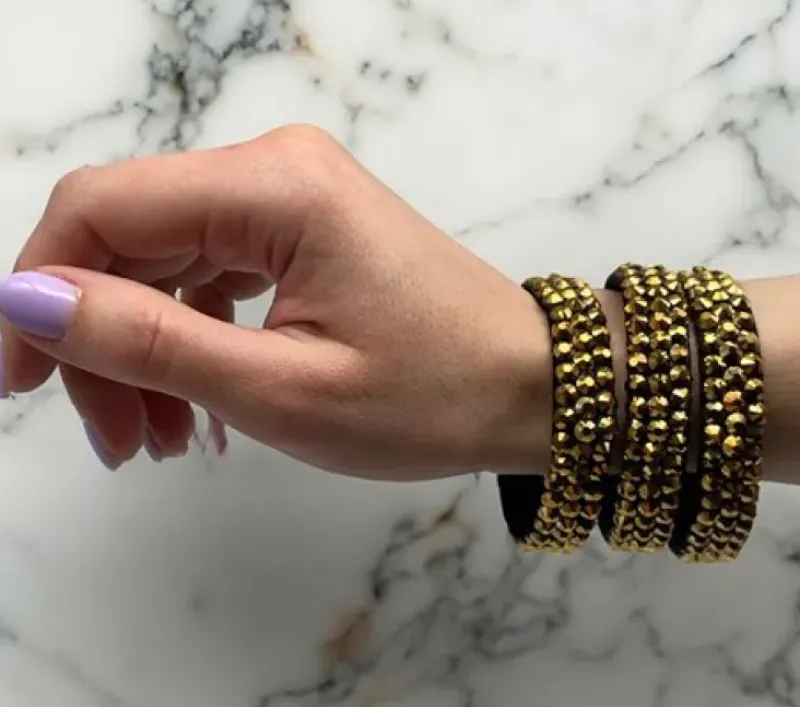 Dansebutikken Smykker Til Dans-Guld rhinsten armbånd