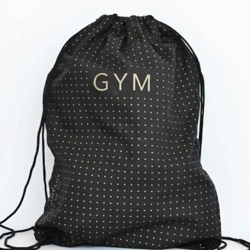 Dansebutikken Andet Til Gymnastik-Gymnastikpose sort med guldtryk - GYM