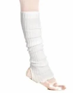 Dansebutikken Benvarmere Til Gymnastik|Benvarmere Til Ballet-Hvide benvarmere til ballet og dans - 60 CM