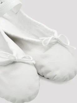 Dansebutikken Balletsko Bløde-Hvide bløde balletsko i skind med fuldsål Bloch