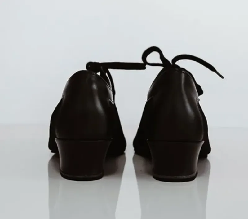 Dame Dansebutikken Orgelsko Damer|Drenge Dansesko-International contra dansesko i sort skind