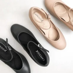 Dame Dansebutikken Andre Sko Ballet/moderne Dans|Karatersko-Karakter dansesko i beige blødt skind