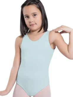 Børn Dansebutikken Dragter Piger|Balletdragter Børn-Lyseblå dragt pige u.ærmer ballet/gymnastik
