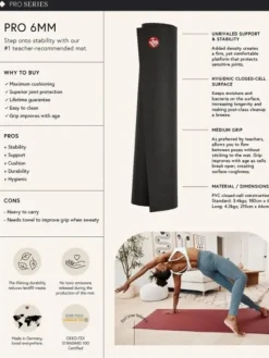 Dansebutikken Måtter Til Yoga-Manduka grå PRO måtte til yoga
