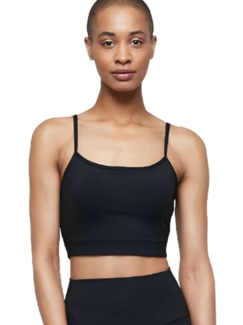 Dansebutikken Pilates Overdele|Yogatoppe-Moonchild sort blød top med puder lunar luxe
