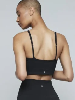 Dansebutikken Pilates Overdele|Yogatoppe-Moonchild sort blød top med puder lunar luxe