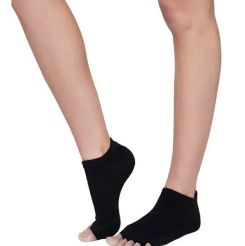 Dansebutikken Andet Til Yoga-Moonchild sorte open-toe socks