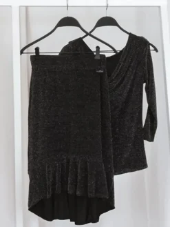 Dame Dansebutikken Danseunderdele Damer-Nederdel med glimmer til damer - Ready4dance