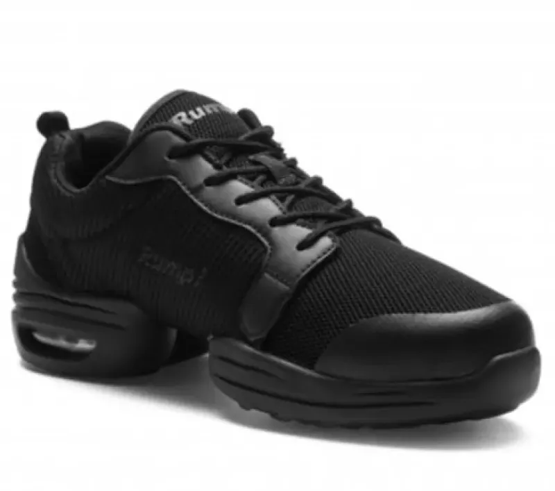 Dame Dansebutikken Salsasko Damer|Swingsko Damer-PEBBLE Rumpf dansesneaker sort mesh