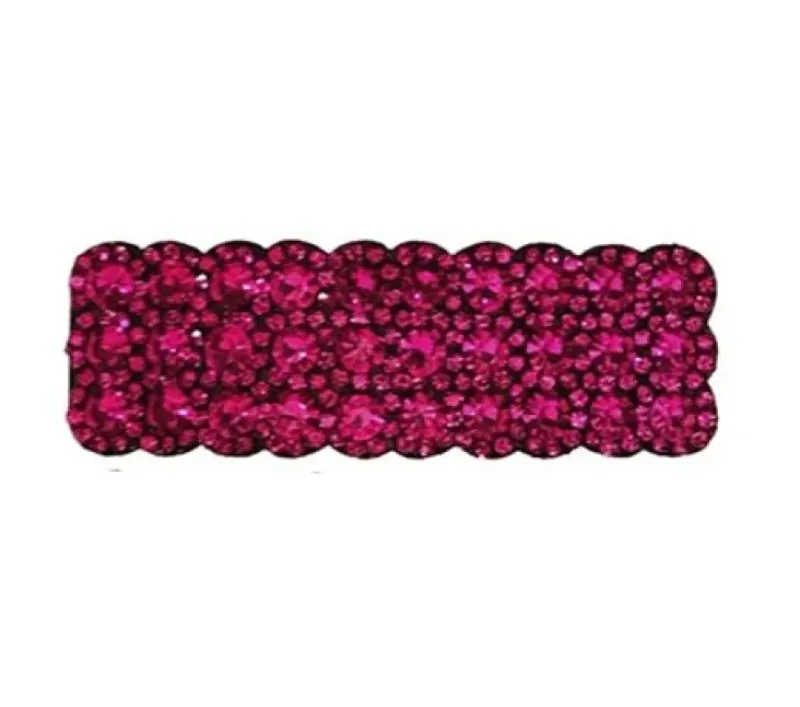 Dansebutikken Gymnastik Hårtilbehør|Hår Accessories-Pink clic-clac hårspænde med rhinsten