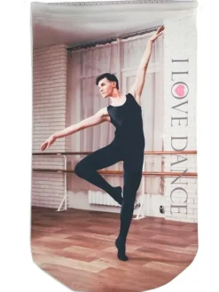Dansebutikken Andet Til Ballet|Balletsko Tilbehør-Pose til balletsko til drenge/herrer med print og net