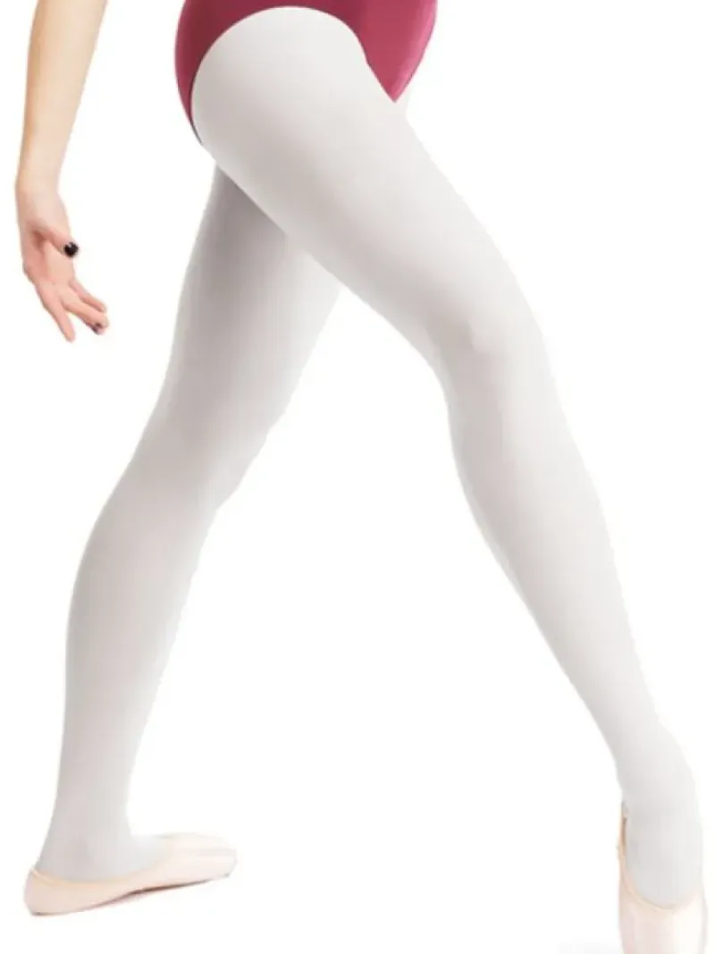 Dame Dansebutikken Strømpebukser Til Ballet|Ballet Trikot Børn-Pridance ballet trikot hvid microfiber - 3 PAR DKK 160