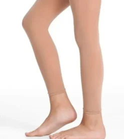 Dame Dansebutikken Strømpebukser Til Gymnastik|Underdele Damer-Pridance lys brun tights uden fødder - 3 PAR DKK 250