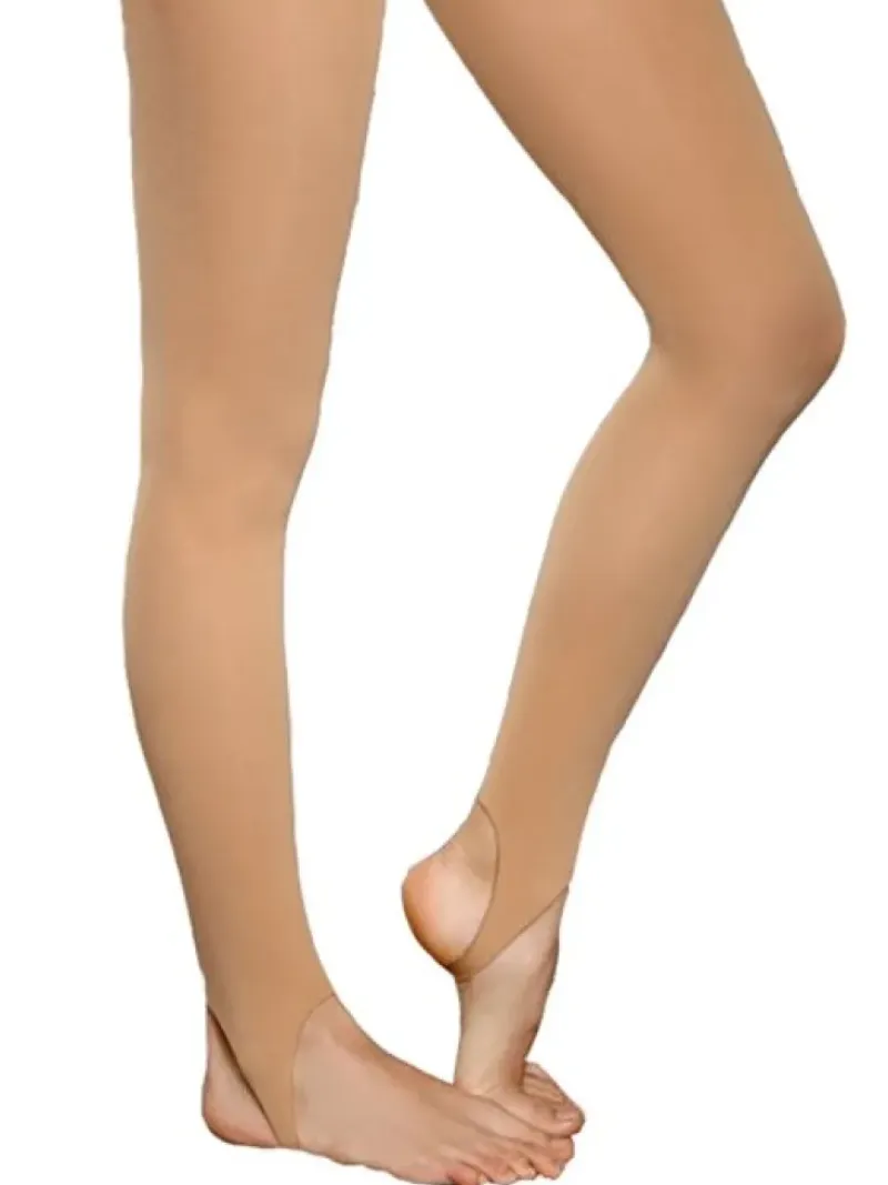 Dame Dansebutikken Strømpebukser Til Gymnastik|Strømpebukser Til Ballet-Pridance lys brun tights m. strop - 3 PAR DKK 220