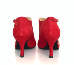 Dame Dansebutikken Salsasko Damer|Tangosko Damer-Rød dansesko Nueva Epoca Linea 7 cm hæl
