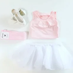Børn Dansebutikken Balletdragter Børn-Rosa balletdragt til piger m. hjerte ryg Bloch