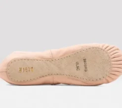 Dansebutikken Balletsko Bløde-Rosa balletsko/springsko i skind m.fuldsål Bloch