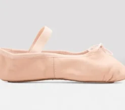 Dansebutikken Balletsko Bløde-Rosa balletsko/springsko i skind m.fuldsål Bloch