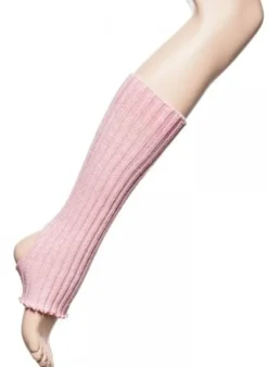 Dansebutikken Benvarmere Til Ballet|Benvarmere Til Dans-Rosa ribstrikket benvarmere til ballet og dans