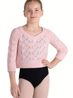 Børn Dansebutikken Ballet Underdele Børn-Rosa striktrøje i bomuld til piger Bloch