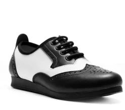 Dame Dansebutikken Sneakers Herrer|Linedance Sko Herrer-Rumpf sammy sneaker fuldsål i sort hvid skind