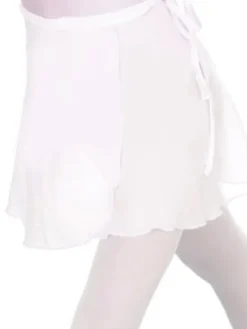 Børn Dansebutikken Underdele Piger|Gymnastikkjole Piger-Seré hvid chiffon slå om skirt piger