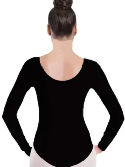 Dame Dansebutikken Dragter Damer|Balletdragter Damer-Seré sort dragt m.lang ærme ballet/gymnastik