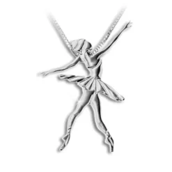 Børn Dansebutikken Andet Til Ballet|Balletting Børn-Sølv halskæde balletdanser tutu allonge Mikelart