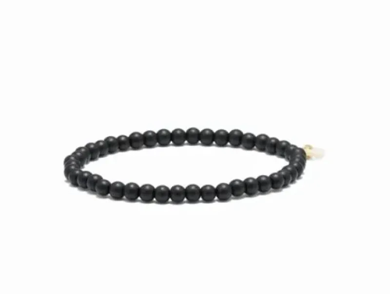 Dansebutikken Andet Til Yoga|Velvære-SOÏ armbånd 4mm - blackstone
