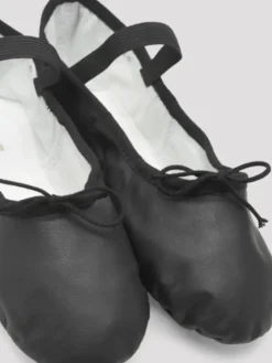 Dansebutikken Balletsko Bløde-Sort balletsko/springsko skind m. fuldsål Bloch
