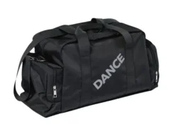 Dansebutikken Andet Til Ballet|Dansetasker-Sort dansetaske med grå DANCE logo