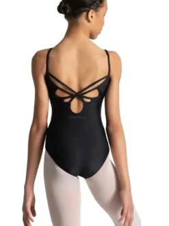 Dame Dansebutikken Balletdragter Damer-Sort dragt med strop design på ryggen fra BalletRosa