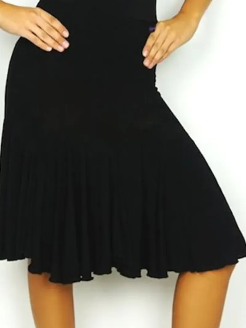 Dame Dansebutikken Danseunderdele Damer-Sort latin nederdel til damer - Ready4dance