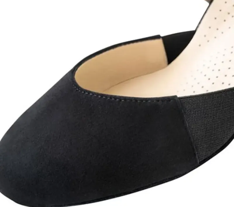 Dame Dansebutikken Tangosko Damer|Social Dansesko-Sort lav ruskinds dame dansesko Werner Kern - Ronja