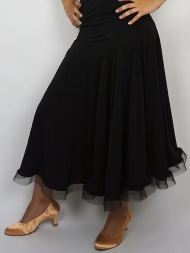 Dame Dansebutikken Danseunderdele Damer-Sort standard nederdel til damer - Ready4dance