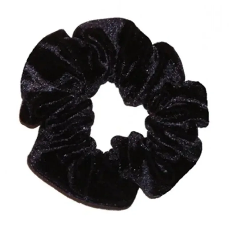 Dansebutikken Gymnastik Hårtilbehør|Hår Accessories-Sort velour hårelastik