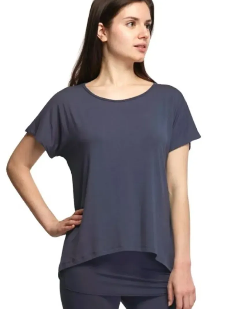 Dansebutikken Pilates Overdele|Yogabluser-Temps danse navy bambus yogabluse