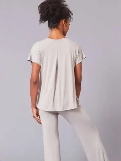 Dansebutikken Pilates Bukser/leggings|Yogabukser-Tempsdanse lys sandfarve behagelig bambus viskose buks