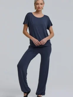 Dansebutikken Pilates Bukser/leggings|Yogabukser-Tempsdanse navy behagelig viskose buks