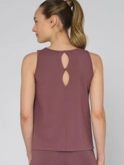 Dansebutikken Pilates Overdele|Yogabluser-Tempsdanse smuk dæmpet rødbrun tanktop til damer