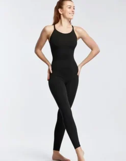 Dame Dansebutikken Pilates Heldragter|Heldragter Til Yoga-TempsDanse sort heldragt med lange ben